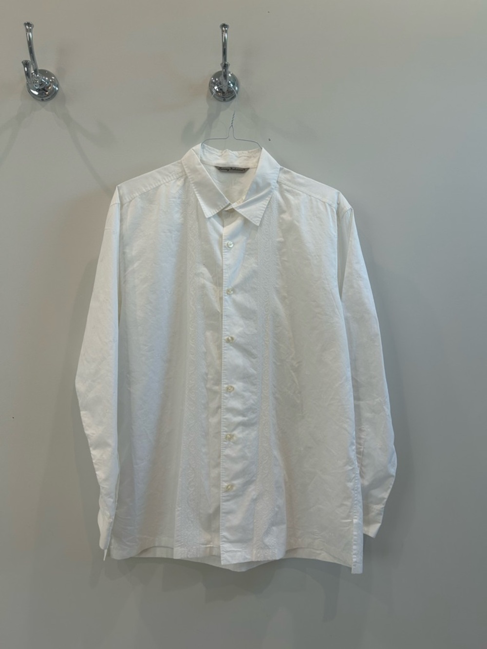 Tommy Bahama White Men's Button-Down Shirt - Size Large